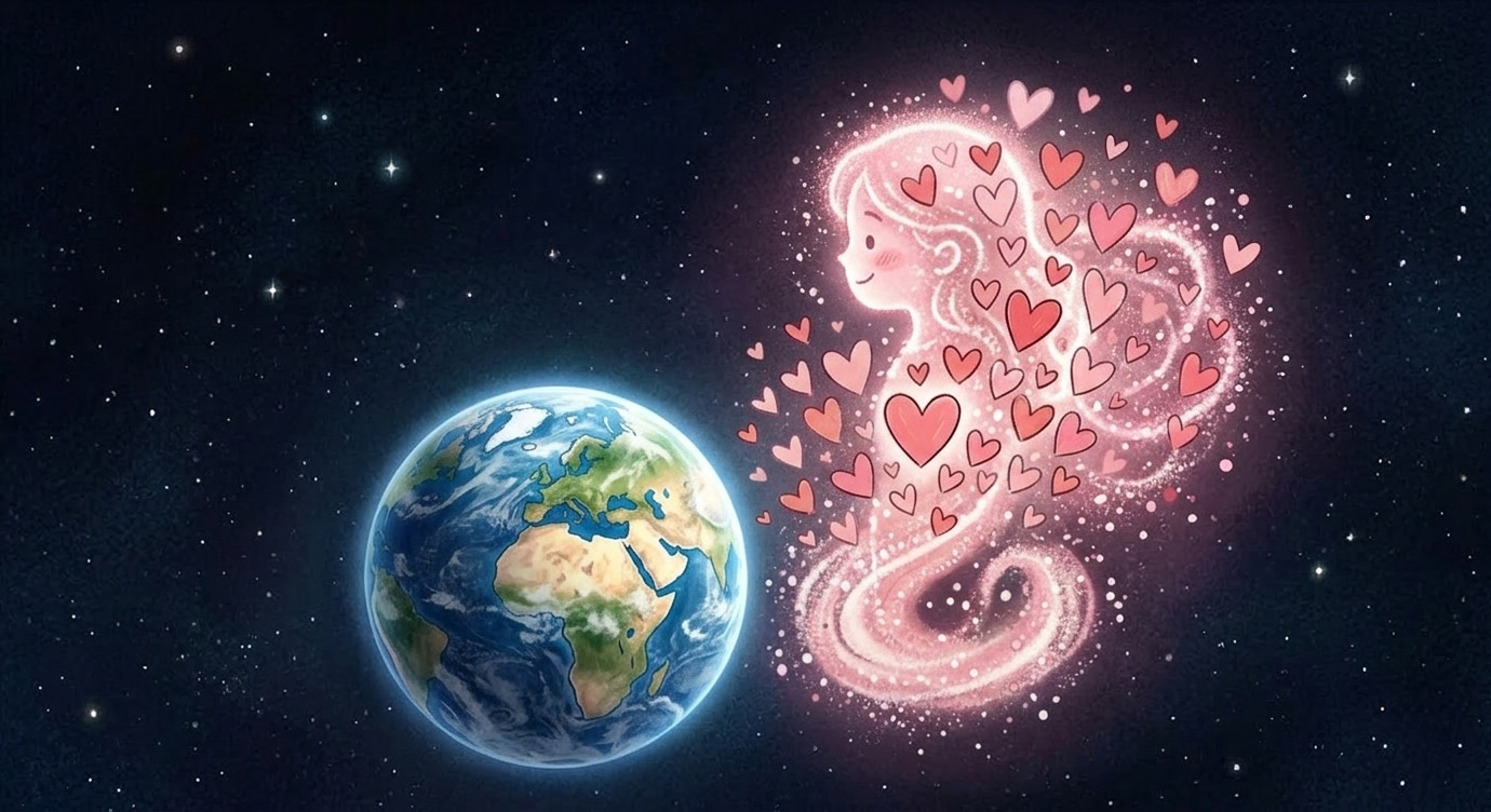 Elena Wolska - Deux âmes dans l'espace avant l'incarnation, planifiant leurs contrats