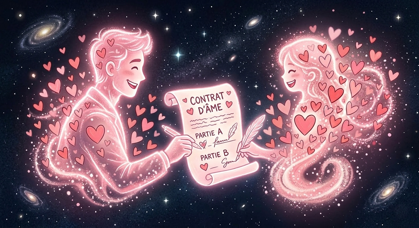 Elena Wolska - Couple d'âmes connectées dans l'espace spirituel